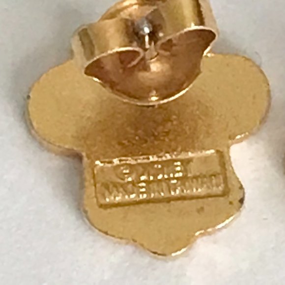 Vintage Disney Minnie Mouse Earrings Post Stud Pierced Disneyana Signed Charms - Picture 8 of 10